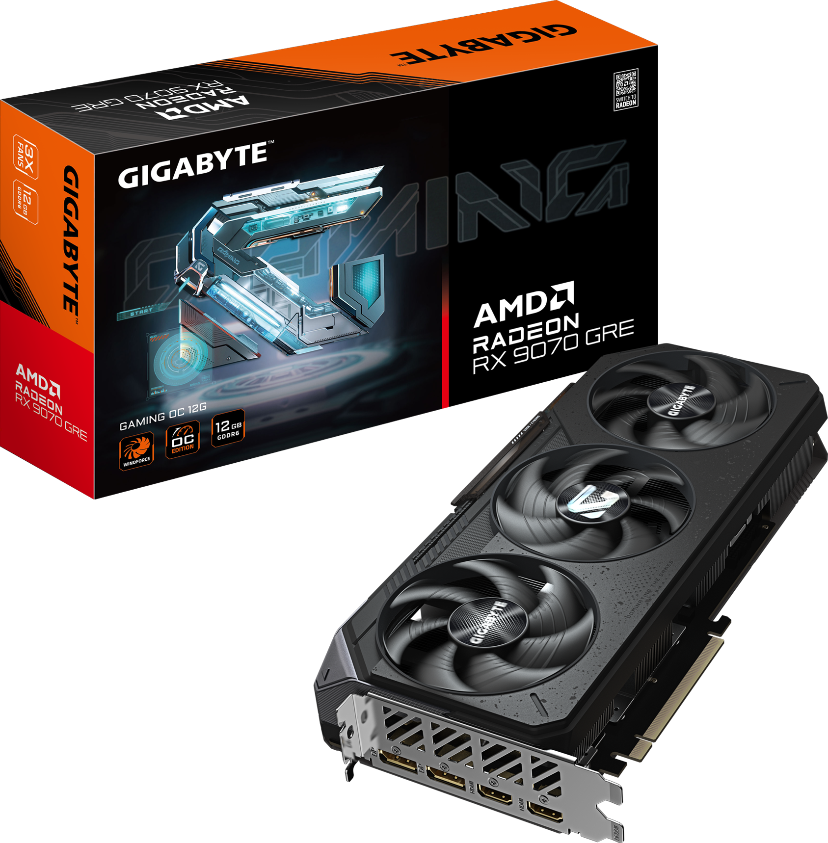 GIGABYTE Radeon RX 9070 GRE 12GB 3FAN