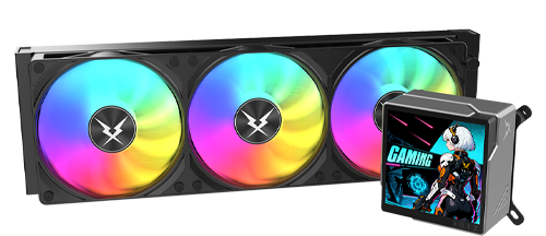COOLER RUIX MOON360 ARGB LIQUID LCD ARGB BK