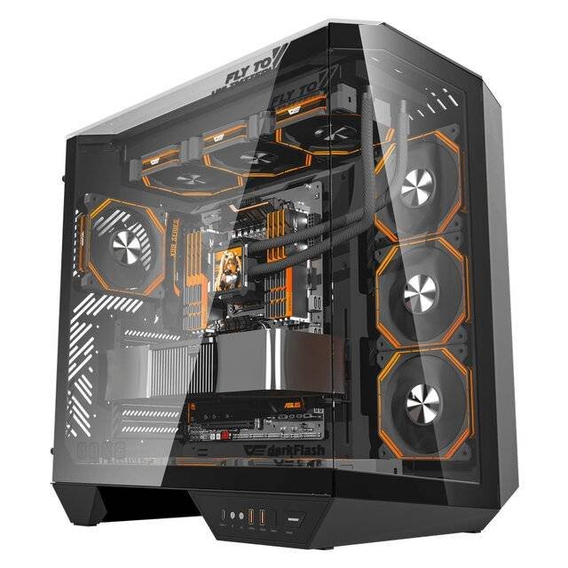 DarkFlash DY470 Case (Black) 4FAN