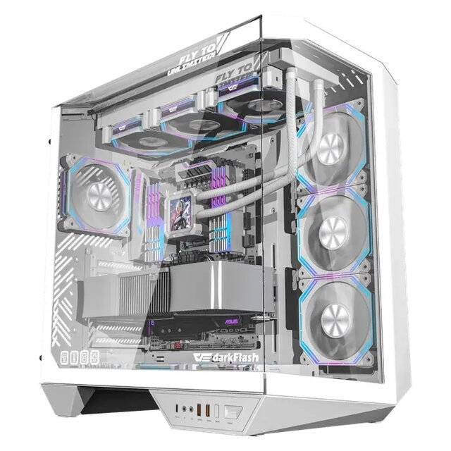 DarkFlash DY470 Case (White) 4FAN