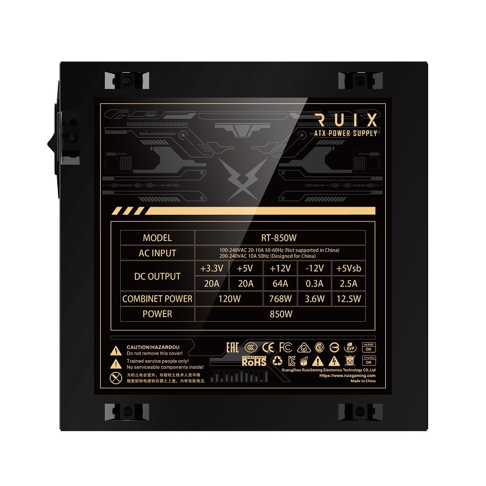 Ruix RT850W 80+ Gold 80+ Gold Full Modular